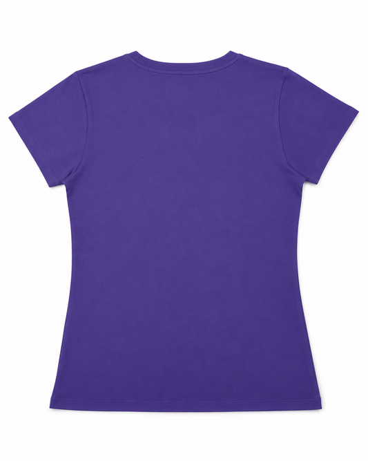 Purple Floral Bloom Graphic Tee — Women's
