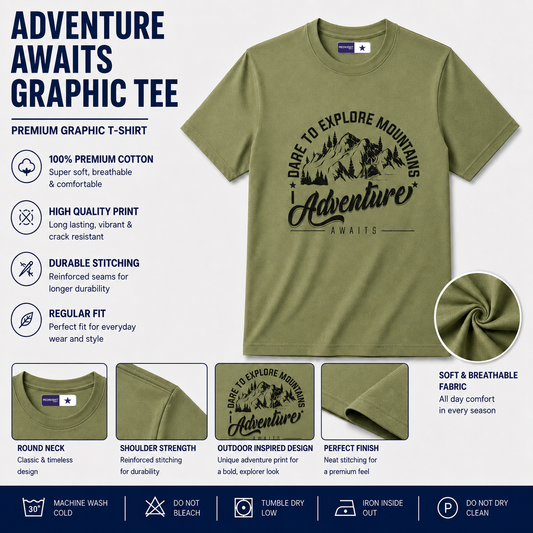 Adventure Awaits Graphic Tee — Men's
