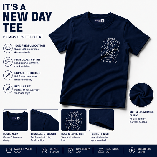 It's A New Day Graphic Tee — Men's