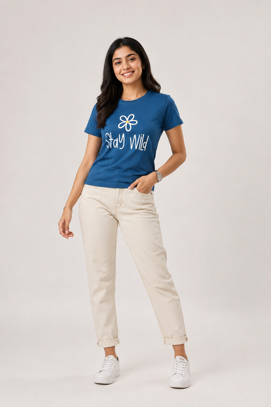 Stay Wild Daisy Graphic Tee — Women's
