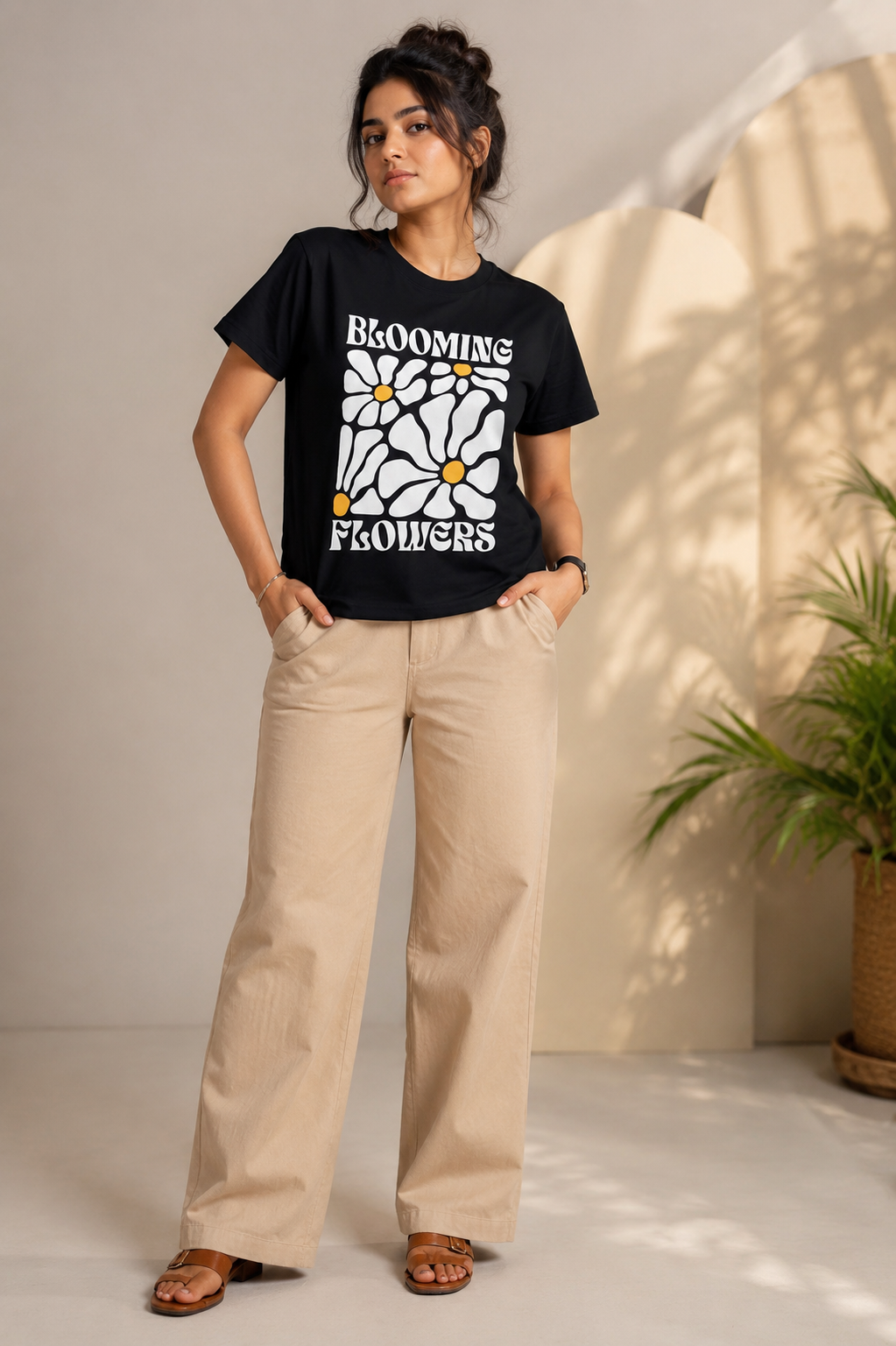 Blooming Flowers Graphic Tee — Women's
