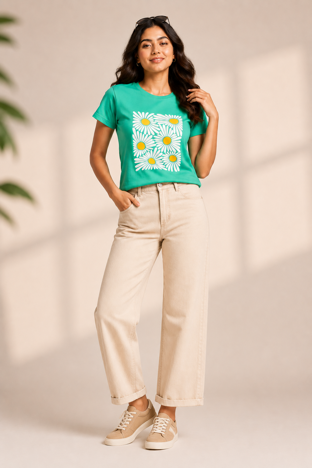 Daisy Bloom Floral Graphic Tee — Women's