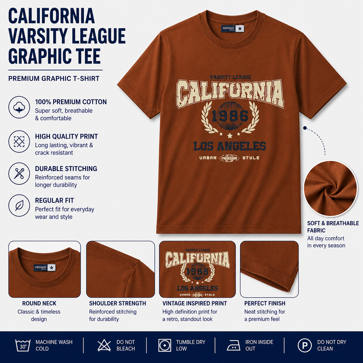 California 1986 Graphic Tee — Men's