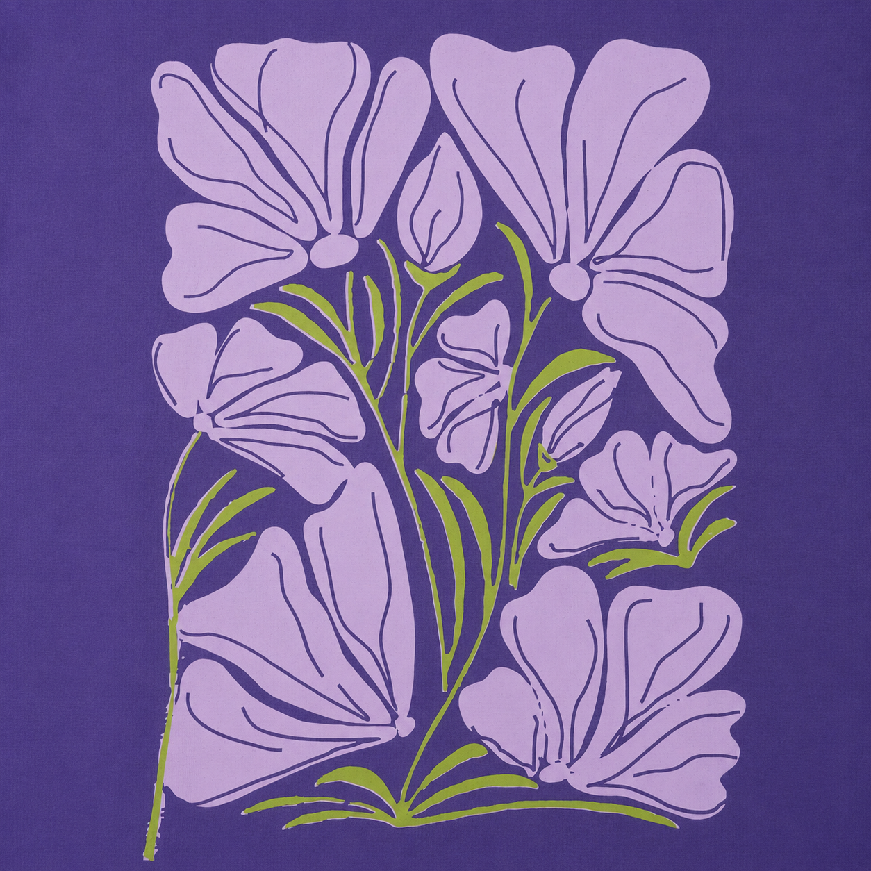 Purple Floral Bloom Graphic Tee — Women's