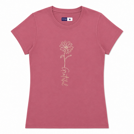 Grateful Floral Foil Graphic Tee — Women's