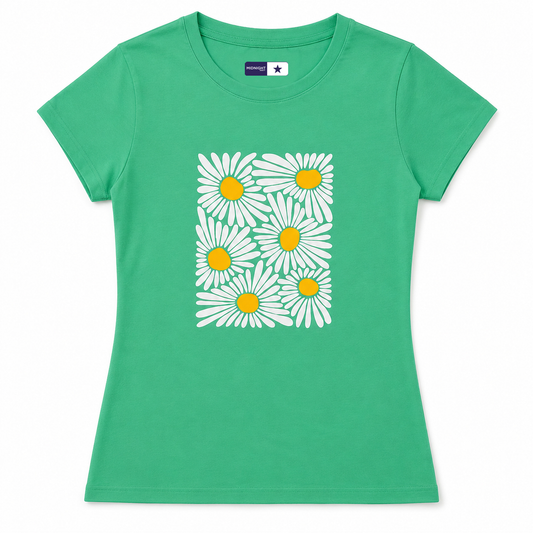 Daisy Bloom Floral Graphic Tee — Women's